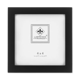 Lawrence Frames Standard Wood Picture Frame, 4x4, Black