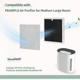 PEAIRFIL Replacement Filter Compatible with Pure Enrichment Air Filter, PureZone 3-in-1 True HEPA PEAIRPLG, Part# PEAIRFIL, 3-Stage Filtration, 2 Premium HEPA+8 High-Efficiency Extra Pre-Filters