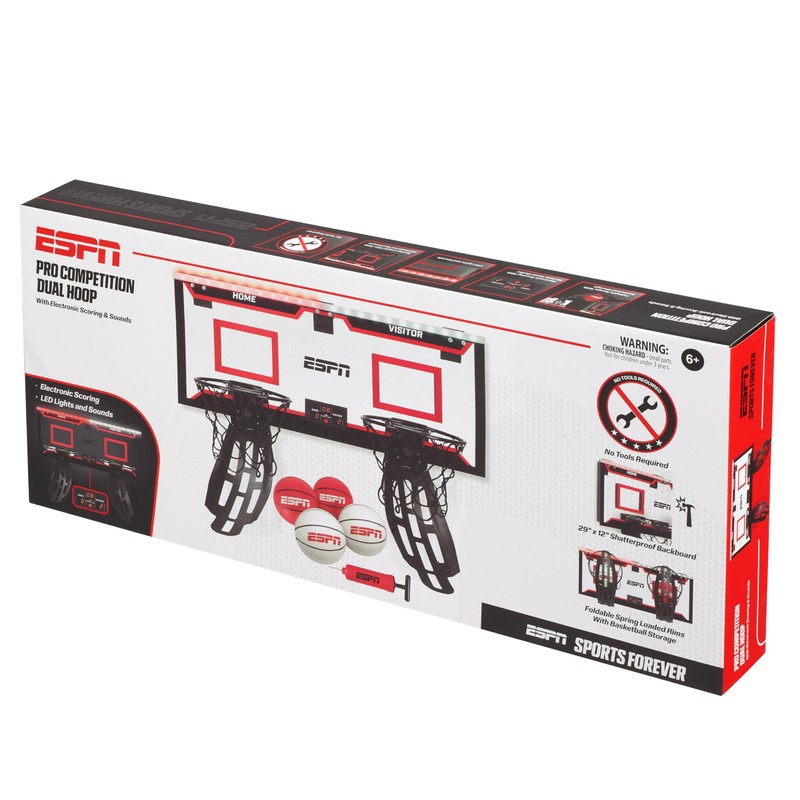 ESPN Mini Basketball Hoop, Over The Door Basketball Hoop with
