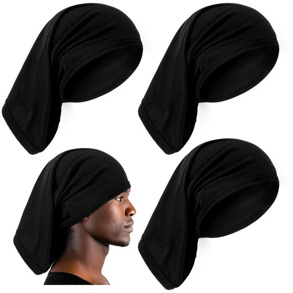 4 Pcs Loc Sock Dread Cap for Men, Elastic Loc