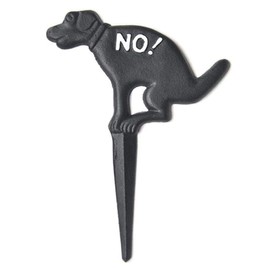 No Pooping Yard Sign Cast Iron Dog Poop Yard Sign Stop Dogs from Pooping On Your Lawn for Outdoor Yard Garden Courtyard Lawn