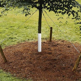 4or 6 PCS Tree Trunk Protector Plastic Tree Bark Protector Wrap Grow Tubes to Protect Saplings Plants From Deer Cats Rodents Mowers (6)