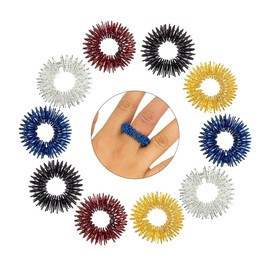 Healeved 3sets Chinese Massage Ring Acupressure Finger Massagers for Energy Health 10pcs*3