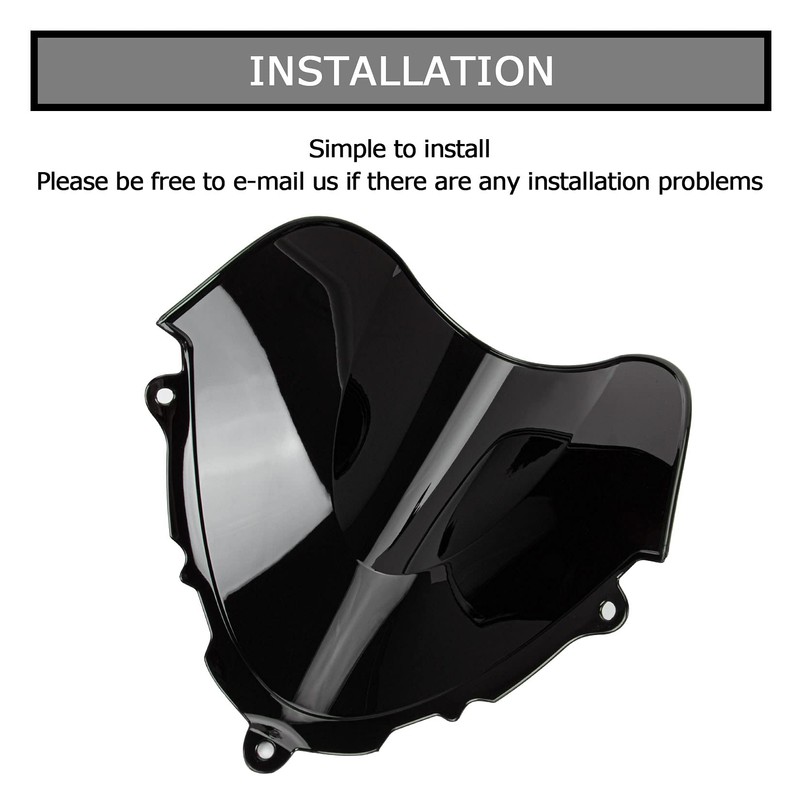 PSLER Motorcycle Windscreen Windshield Double Bubble Flyscreen Wind Screen Deflector