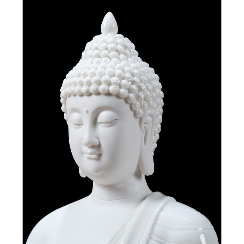 Houlu 12 inch Ceramic Buddha Statues for Home Decor, Small
