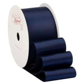 Zofrud Navy Satin Ribbon 1 1/2 Inch wide x 10 Yds - Ideal for Crafts, Gift Wrapping, Flower Bouquet, and Weddings