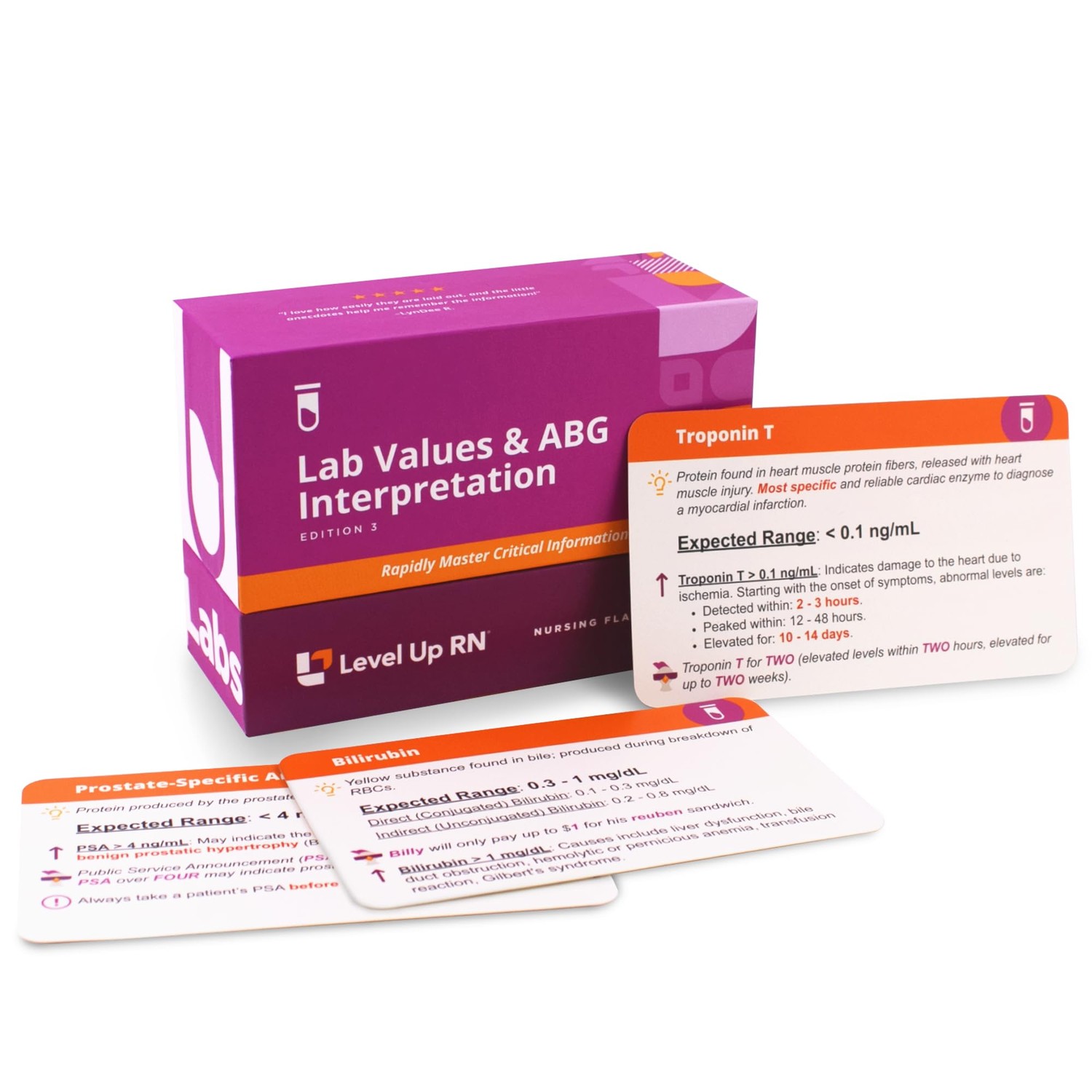 Level Up RN – Lab Values & ABG Interpretation Flash Cards – No Fluff ...