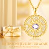 AENEAS Gold Plate Sun Necklace For Women 925 Sterling Silver