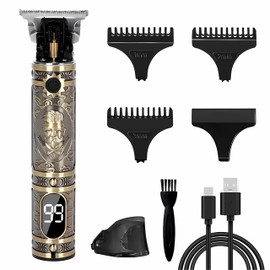 Baitool Cordless Rechargeable Hair Clippers with Guide Combs,LED Display T-Blade Hair Beard Trimmer Head Shavers,Professional Electric Cutting Grooming Kit for Men,Father