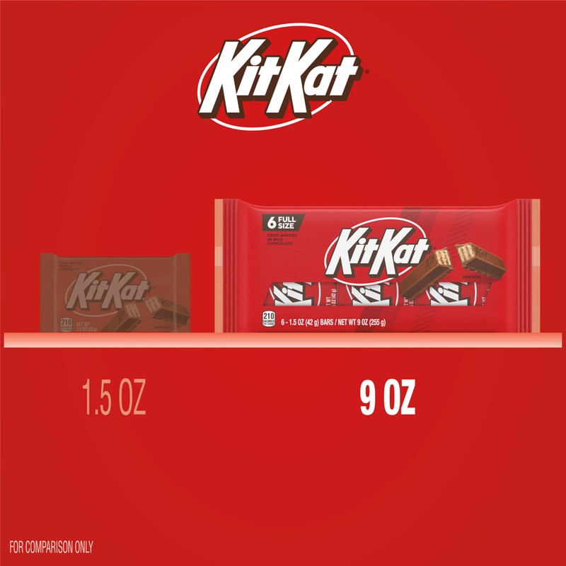 KIT KAT Milk Chocolate Wafer Candy Bars, 1.5 oz (6