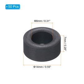 PATIKIL Ferrite Toroid Core 0.6 Inch ADx 0.3 Inch ID x 0.3 Inch H Ferrite Rings Transformer Ferrite Toroid Cores for EMI/RFI Filters Black Pack of 50