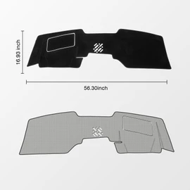 KUST Car Dash Cover for Mazda CX-90/CX90 2024 2025 with HUD Polyester Non-Slip Center Console Dash Cover Interior Accessories for Mazda CX-90/CX90 Custom Fit Dash Mat Sunshade Windshield Glare Black