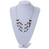 Avalaya 60cm Layered Necklace – Three-Strand Shell and Ceramic Beads