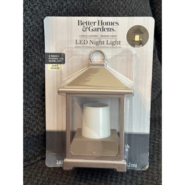 Better Homes & Gardens LED Candle Lantern Night Light Soft