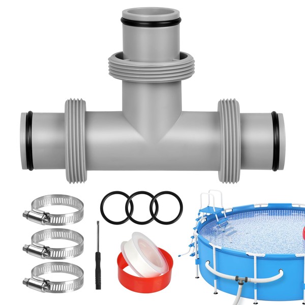 LURICO T-Piece Hose Connector 38 mm Pool Hose Connector, Pool