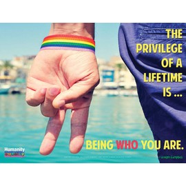 Be Who You are Human Rights and Inclusion Educational Laminated Poster