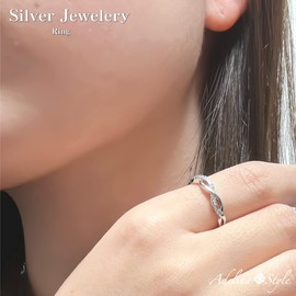 Adelina Style Women's Ring, Popular, Silver Ring, S925 Sterling Silver, Fashion Ring, One Size Fits Most, Adjustable, Simple, Hypoallergenic, Sterling Silver, Cubic Zirconia