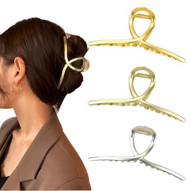 3 Stück Haarklammern für dickes, schweres Haar, große rutschfeste Haarspangen-Klauenklemme, starker Halt, Krallenspangen für langes Haar, modisches Haarstyling-Zubehör für Frauen und Mädchen
