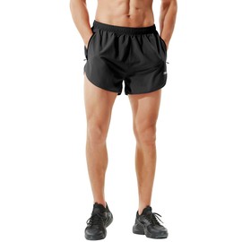 TENJOY Men's Running Shorts, black