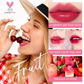 bayfree Lip Tint Stain Set, Lip Stain Long Lasting Waterproof, Lightweight, Non-sticky, Transfer-Proof, Matte Finish Lip Makeup(fruit farm)