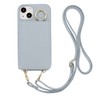 MINTY iPhone15 Case Shoulder Strap with Ring Full Coverage Grayish