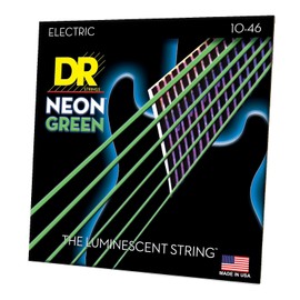 DR Strings Cuerdas de guitarra eléctrica de alta definición de color neón (NGE-10)