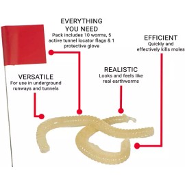 Victor Sweeney's Poison Mole Worms 10 Count Animal Repellent M6009