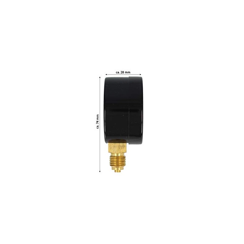 Mega Pressure Gauge 0-2.5 Bar - 1/4 Inch Connection to