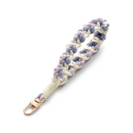 CHUQING Key Chain Macrame Lanyard Short Key Ring Fabric Boho Key Chain Bracelet Key Ring Women Ladies, Kc12-04