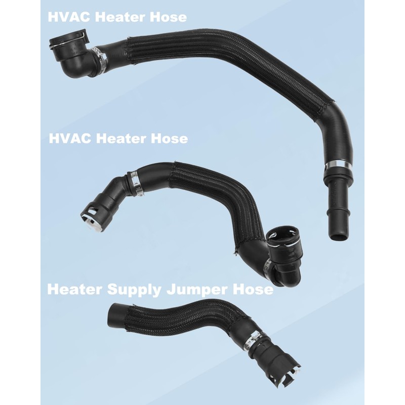 FASTCHE Heater Hose Kit Compatible with 2014-2018 Jeep Cherokee 2.4L,2015-2017