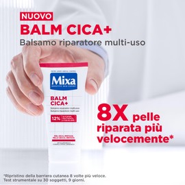 Mixa Bipacco Balsamo Riparatore Multi-Uso, Pelle Secca e Arrossata, Barriera Cutanea Ripristinata, Pelle Lenita e Sollievo Immediato, Con il 12% di Glicerina, Squalano e Pantenolo, Balm Cica+, 2 pezzi
