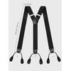 Kohentact Men's Braces with Clip and Button Fastening, Includes 6