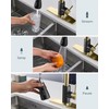 FORIOUS Kitchen Faucets with Soap Dispenser and Pull Down Sprayer,