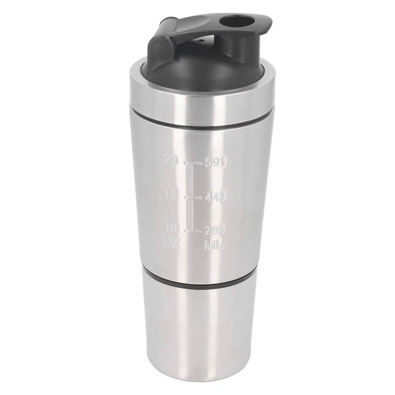 Shaker Bottle 800ml Stainless Steel with Whisk Portable Protein Shaker