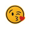 Minimum Mouse Smile Face Emoji Iron On Patch-Blowing A Kiss