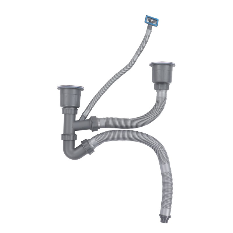 Kitchen Sink Double Hose Drain Kit Quick Draining Expandable Multiple