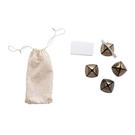 Creative Co-Op 2.5" Metal Bell Place Card Holders with Cards