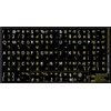 4Keyboard Thai-English Non-Transparent Keyboard Decals Black Background for Desktop, Laptop