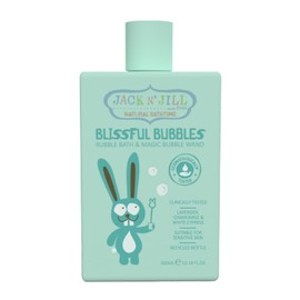 Jack N' Jill Natural Bathtime Blissful Bubbles with Bubble Wand - Bubble Bath for Kids, Dermatologically Tested, Cruelty Free, Kids Bubble Bath Sensitive Skin, Vegan - 300 mL (Pack of 1)