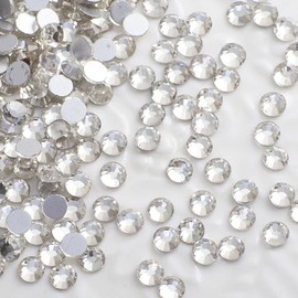 1440 Pcs Flatback Rhinestones, Glitter Nail Rhinestones, Bulk Rhinestones for Crafts, Bling Clothes Shoes Decoration(Crystal, 4.6-4.8mm)