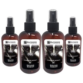Outdoor Hunting Lab Skunk Scent Spray 2 oz - Skunk Urine Cover Spray and Extra Strong Prank Smell (4 Bottles)