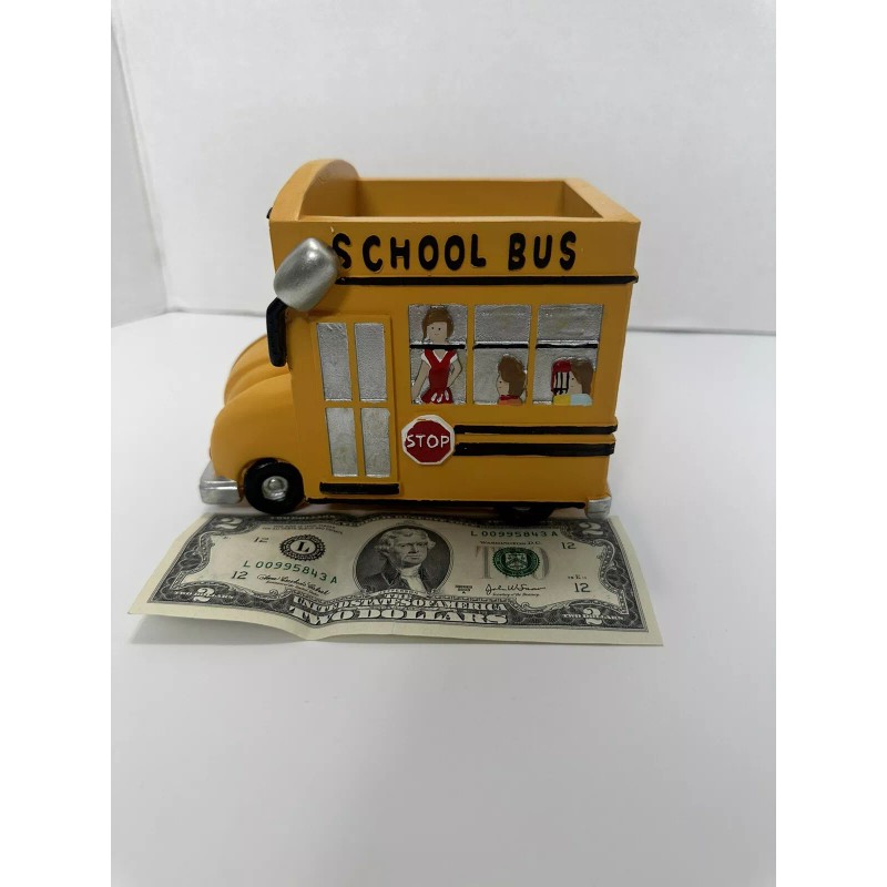 Nancy Pew Cute School Bus Planter - Or Multiply Use