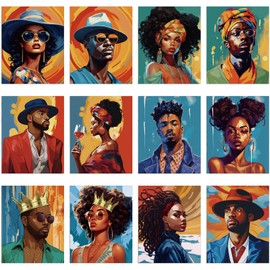 Ctosree 12 Pcs Pre Drawn Canvas for Painting Adults Sip and Paint Party Kit Pre Printed Canvas Bulk for Art Party Favors Valentine's Day Adult's Date Night(Couple,8 x 10 Inch)