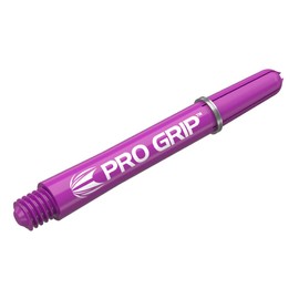 TARGET Darts Pro Grip Shafts – Set of 9 | Purple, Intermediate (41mm) | Dart Stems, Professional Darts Accessories, 2BA Shaft Multipack with Rings