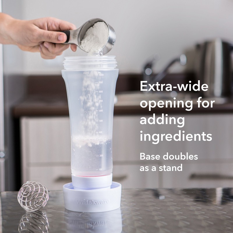 Whiskware Pancake Batter Dispenser and Mixer with BlenderBall Wire Whisk