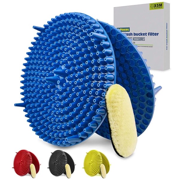 X5Mplxpmx 2 Pack 4-5 Gallon Car Wash Bucket Grit Trap