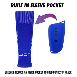 All-in-One Football Sleeve/Guard Combo for Kids – Matching Football Sleeves with Built-In Shin Guards – Perfectly Matches Your Kit Colours - Royal Blue