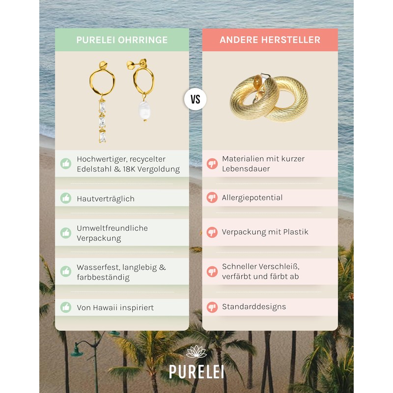 Purelei Elua Earrings, Silver, gold