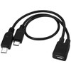 BERANMEY Micro USB 1 to 2 Splitter Cord, 2 Pack