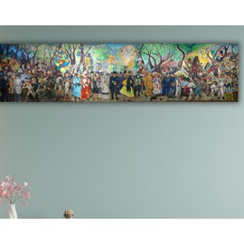 Diego Rivera Panoramic Postercanvas Dream Of A Sunday Afternoon At Alameda Central Park Print Mexican Wall Art Wide Art